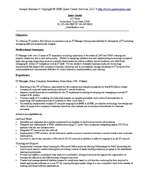 Help writing a technical resume